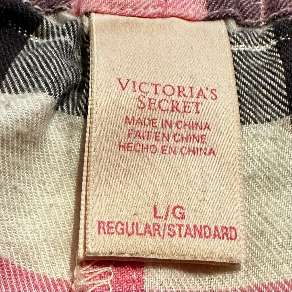 Plaid Pink and Black VS Pajamas Set - Picture 6 of 9
